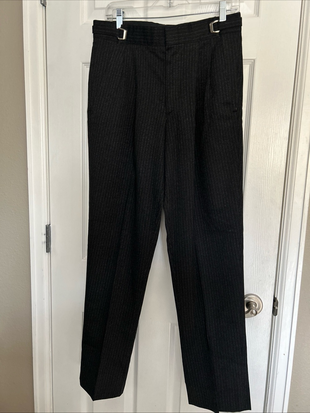 Vintage Lord West Men’s Dress Pants Relaxed Fit Pleated Front Adjustable Waist